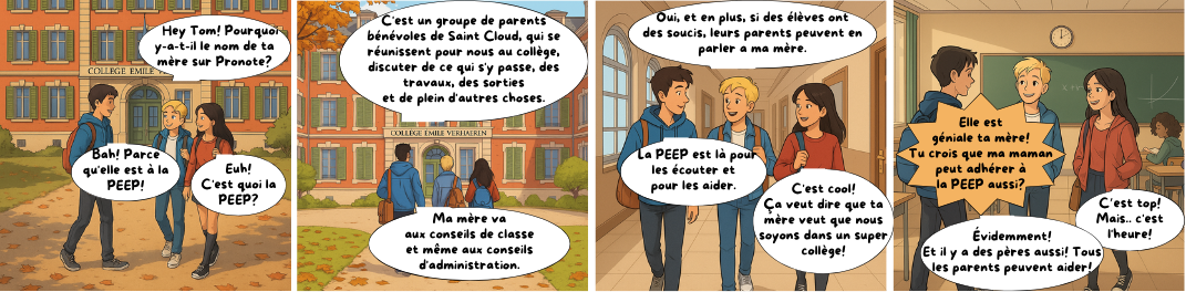 La PEEP en bande dessinée